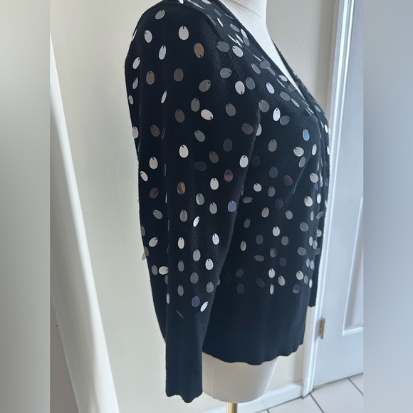 Sequin Black Cardigan - Medium - Picture 3 of 7